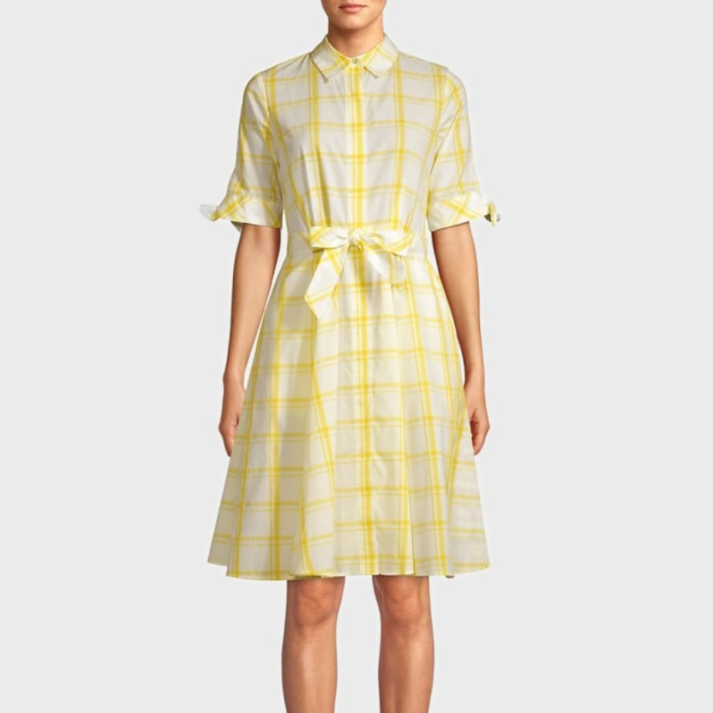 Calvin Klein | Retro Big Plaid Flare Shirtdress | NWT